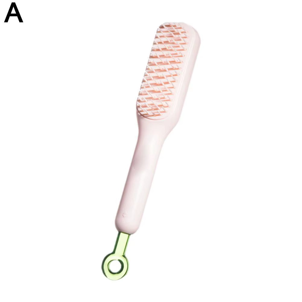 Retractable Comb Self-Cleaning Hair Brush