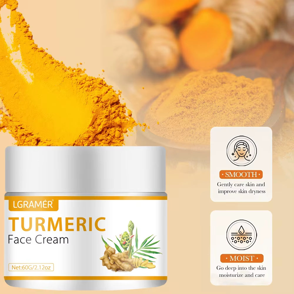 Turmeric Moisturizer Whitening Face Turmeric Day & Night Cream for Dark Spot Anti-Wrinkle Acne Pigmentation Corrector Skin Care