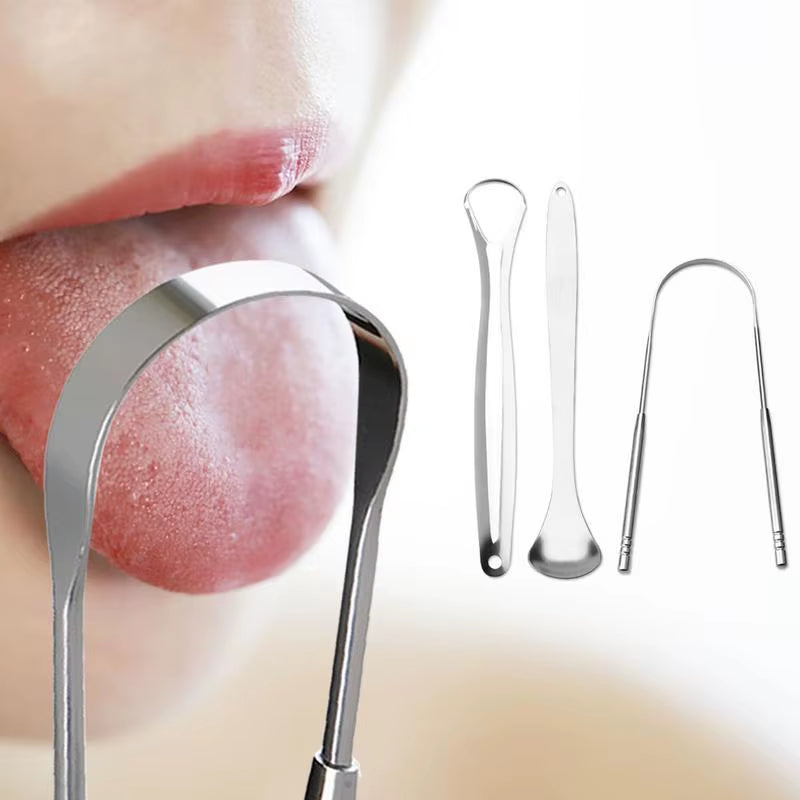 Stainless Steel Tongue Scraper Set for fresh breath