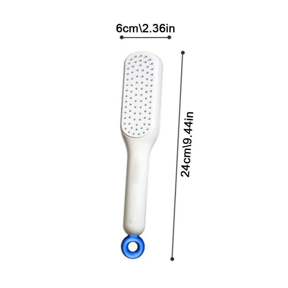 Retractable Comb Self-Cleaning Hair Brush