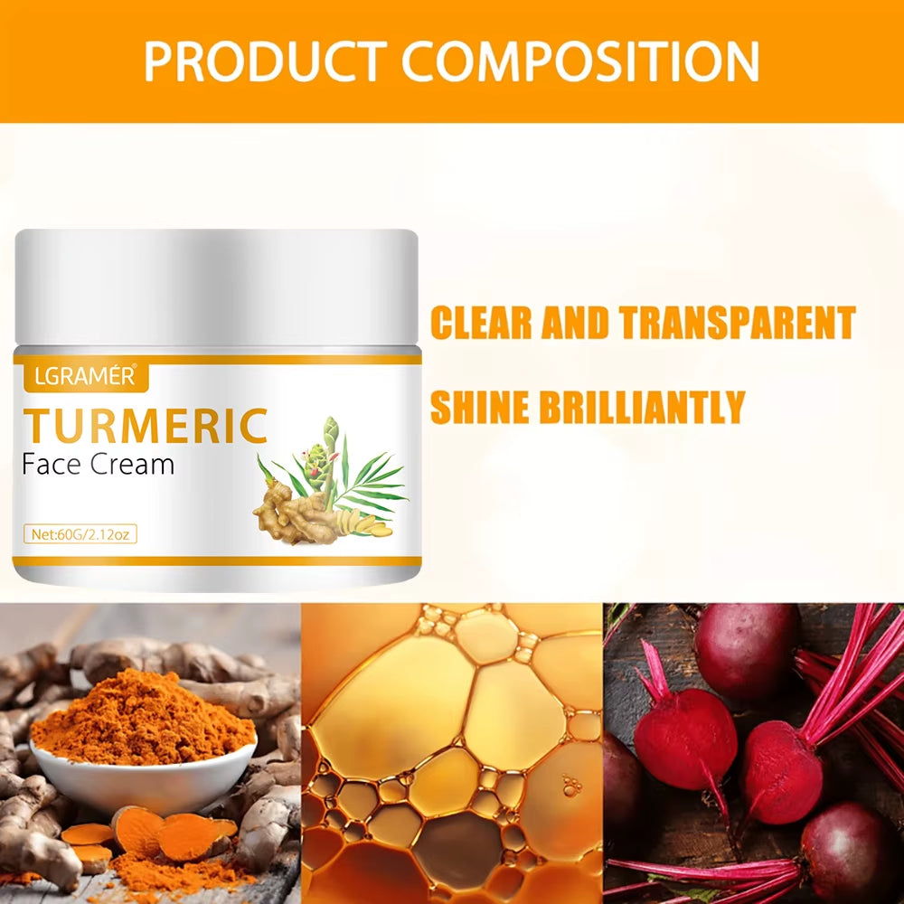 Turmeric Moisturizer Whitening Face Turmeric Day & Night Cream for Dark Spot Anti-Wrinkle Acne Pigmentation Corrector Skin Care