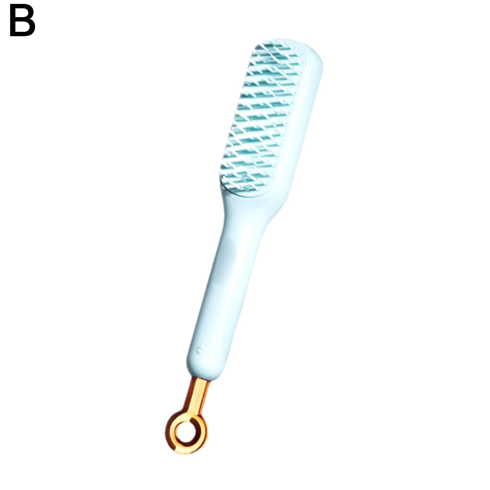 Retractable Comb Self-Cleaning Hair Brush