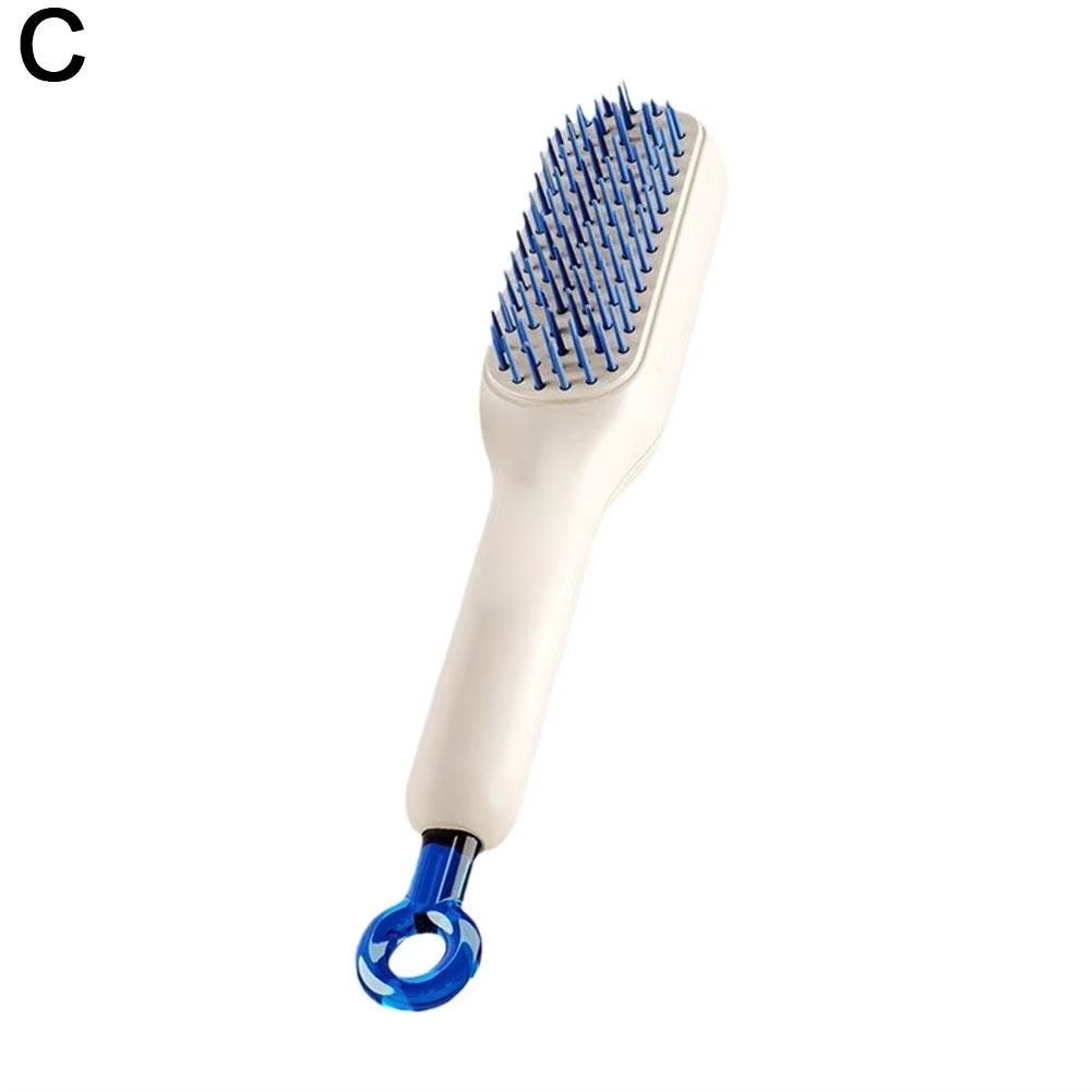 Retractable Comb Self-Cleaning Hair Brush