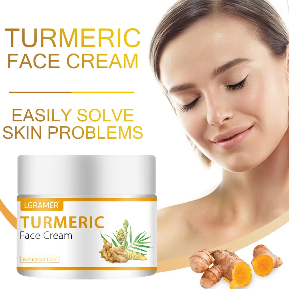 Turmeric Moisturizer Whitening Face Turmeric Day & Night Cream for Dark Spot Anti-Wrinkle Acne Pigmentation Corrector Skin Care