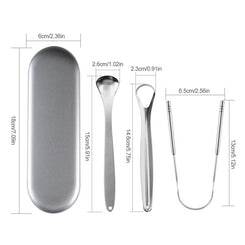 Stainless Steel Tongue Scraper Set for fresh breath